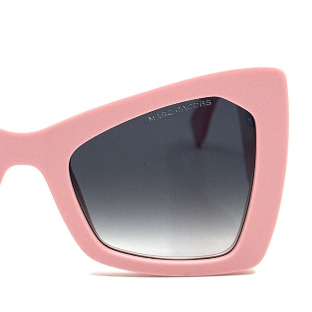 NIB Marc Jacobs Pink Sunglasses with Silver Accent Full Inclusion - Picture 10 of 12